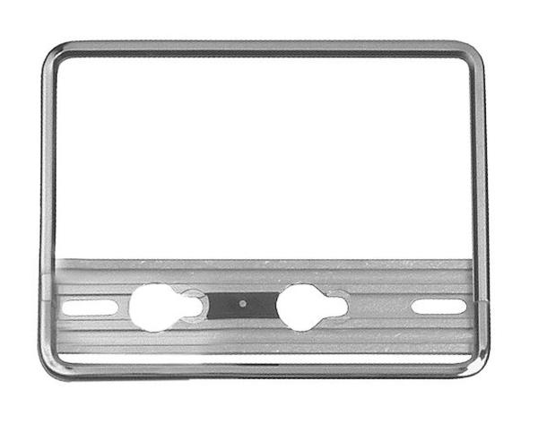 Quick-fix Nummerrahmen, für Moto, chrom, 18x14cm