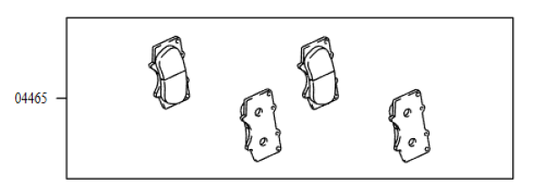 Satz Bremsbeläge vorne Toyota Land Cruiser