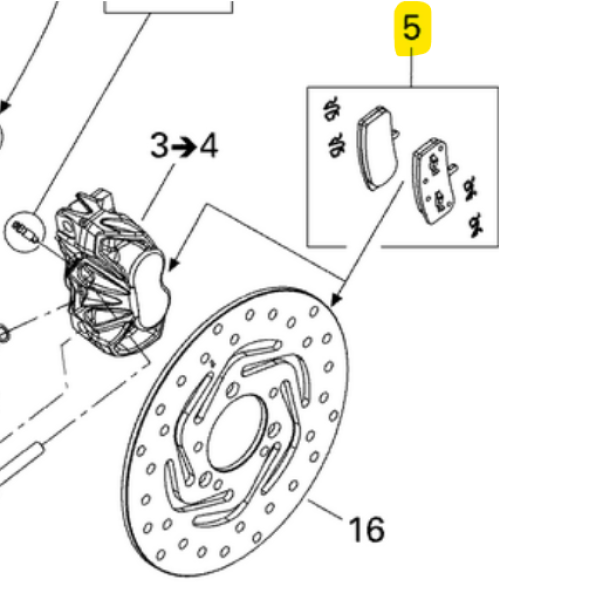 Satz Bremsbeläge vorne / RS / RT bis 2012