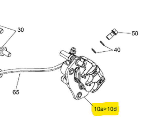 Satz Bremsbeläge vorne links / Ryker
